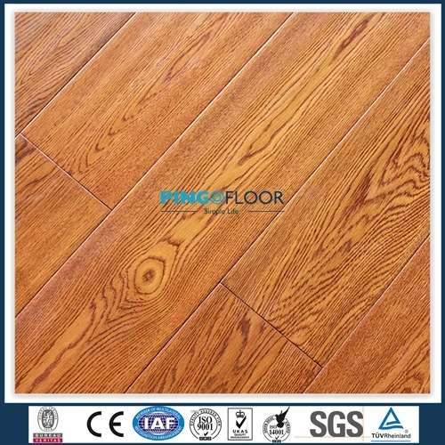 
European Oak Veneer Engineer Wood Flooring Brush Surface 