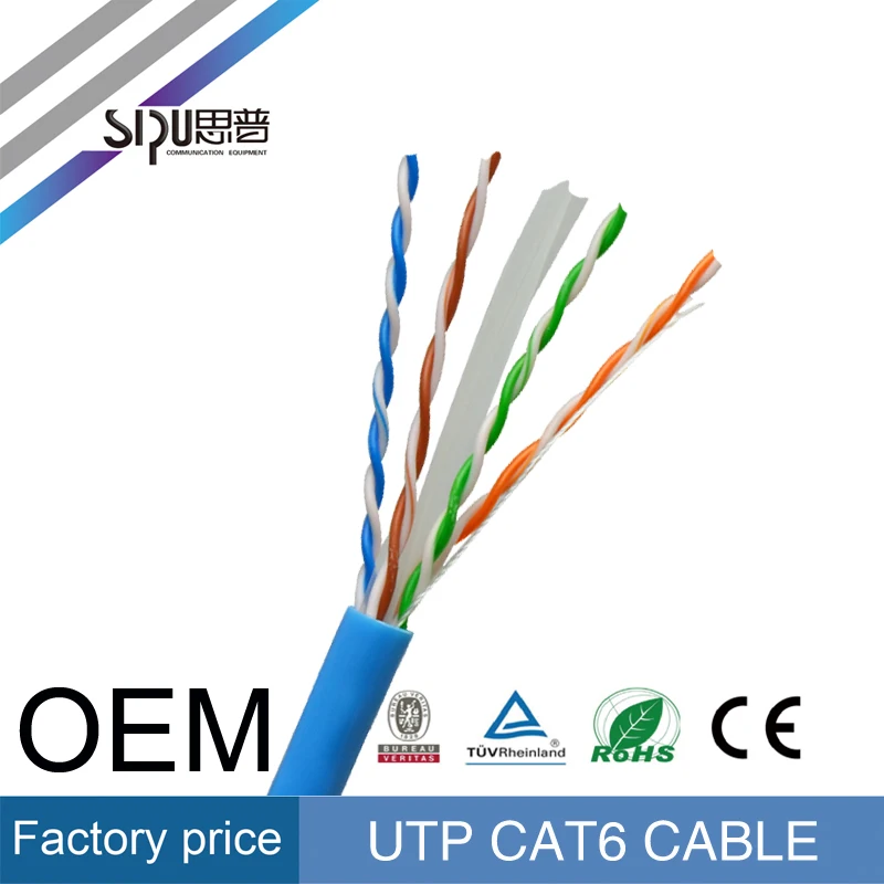 SIPU высокоскоростной RG45 кабель utp cat6 lan кабель 4 пара 23 AWG CE/ROZH утвержденный сделано в китае