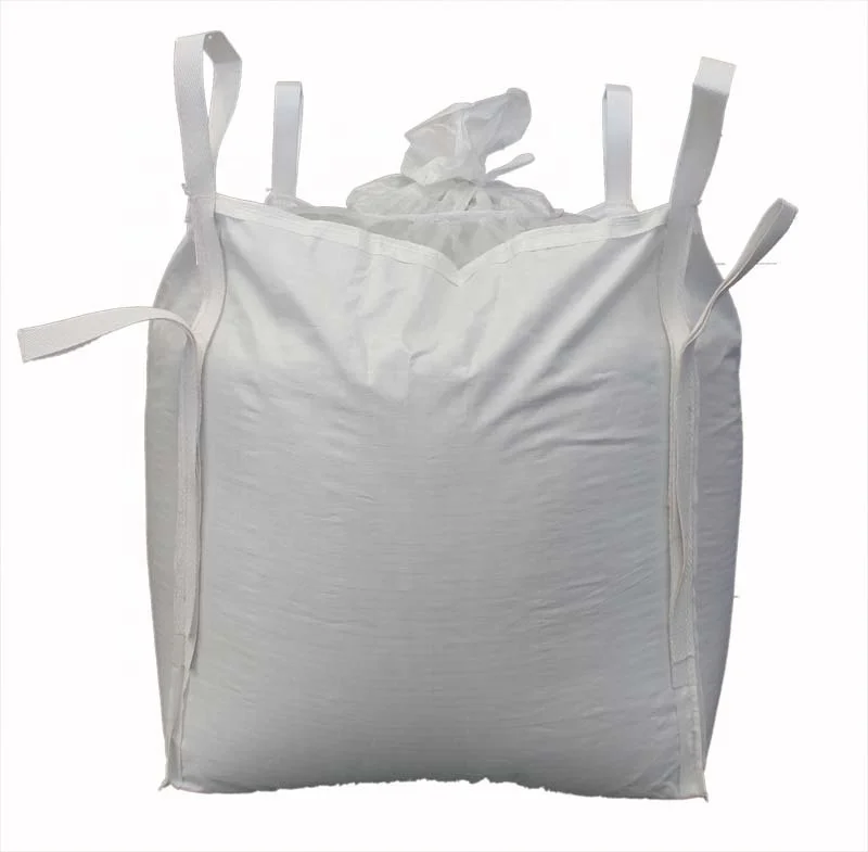 piping belt PP big bulk bag FIBC packing for 1000kg lime or calcium carbonate safety factor 5:1 high UV treated