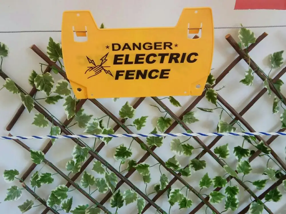 Customized electric fence security warning sign