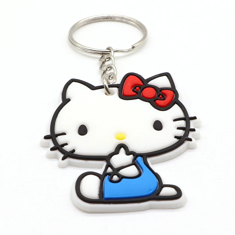 
Desent Custom Logo Soft Rubber PVC Plastic Keychain Ring Fashion 2D 3D Cute Cartoon Personalised Keychains For Promotional Gifts 