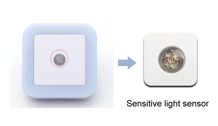 Light sensor Plug in  Small night lights Brightness dimmable night light wall plug