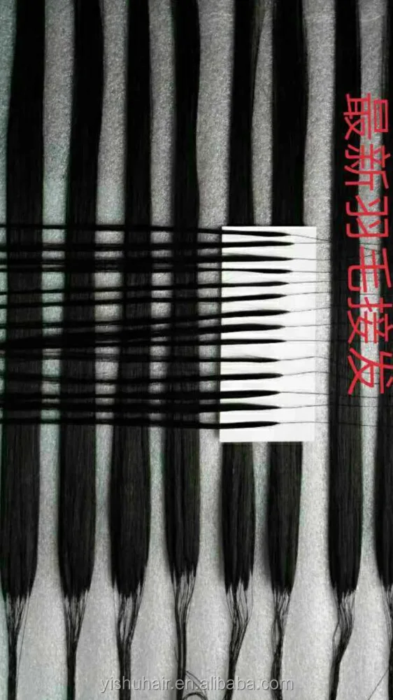 high quality wholesale price ombre color hair Feather line extensions virgin brazilian hair extension