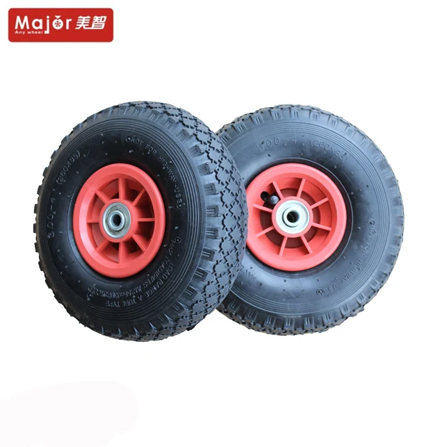 10 inch 3.00-4 pneumatic rubber wheels for wooden go kart kits