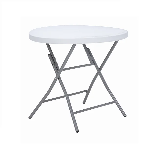 DIA 80CM Garden White High OUTDOOR PLASTIC FOLDING ROUND BAR TABLE and chair foldable