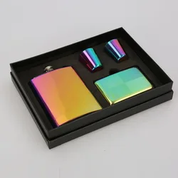 Рекламные подарки на заказ, экологически чистые бокалы для вина 304 и 201 с принтом, фляжка из нержавеющей стали в подарочной коробке