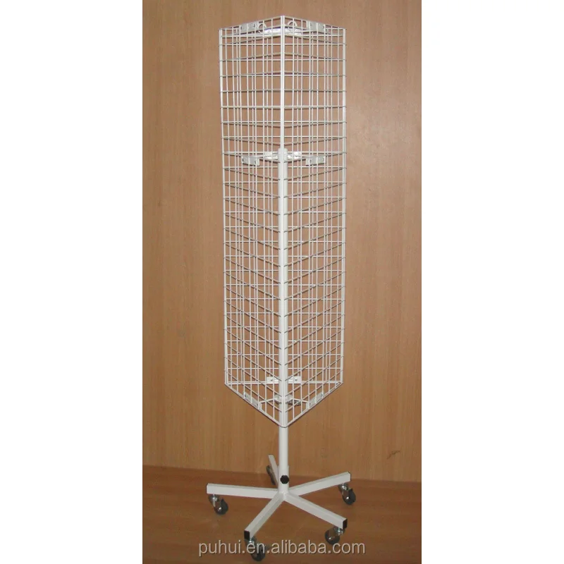 Custom Made Floor Standing  Steel Pegboard Fixture Retail Shop Products Hanging Swivel Metal Display  Rack for Stationery