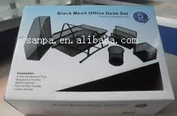 
High Quality Metal Mesh 5 PCS Office Stationery Set 