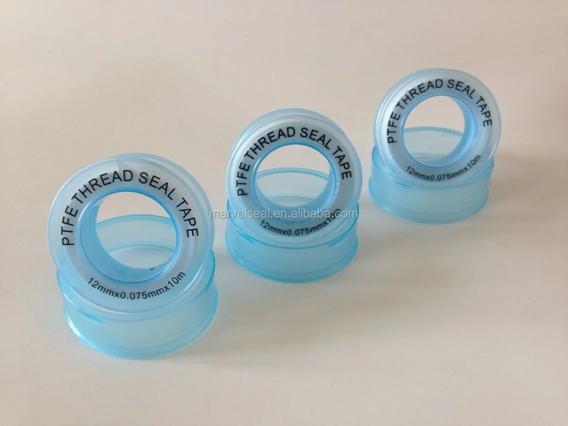 Hot selling ptfe thread seal tape with low price Cinta de ptfe white tape blue cover