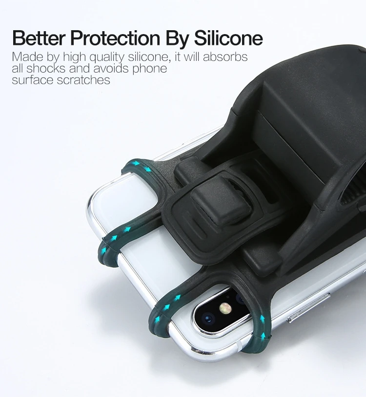 China Factory Silicone Bike Bicycle 360 degree rotating mount mobile phone Holders