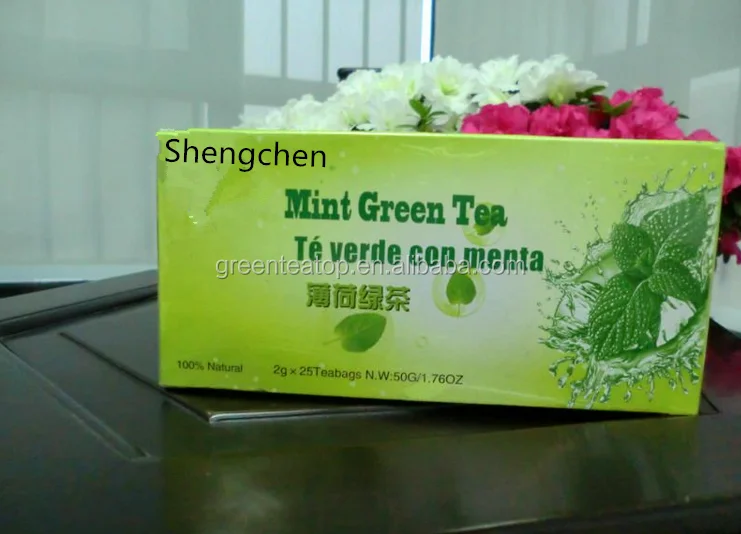 Anhui shengchen China Pure Mint Green Tea 2g*20 bags / The hot tea in winter Green Tea Bag with mint