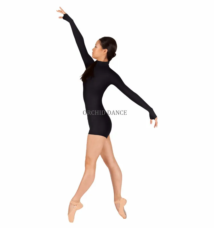 Factory Wholesale Nylon Spandex Dance Wear Long Sleeve Women Ballet Unitard