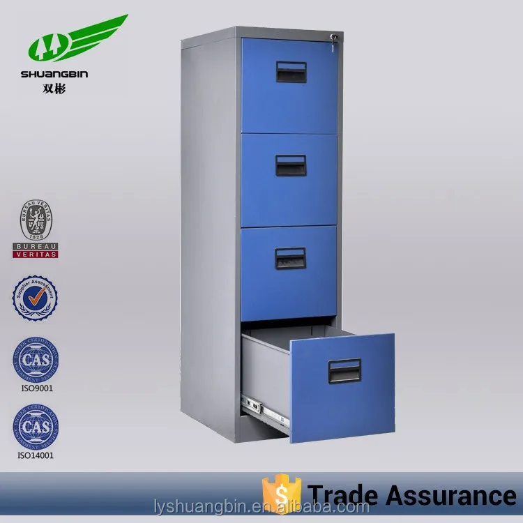 Lockable White Metal 4 Drawer Card Box File Cabinet/hot Sale Four Drawer Lateral Steel Filing Cabinets