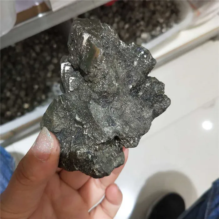 Natural grey iron ore stone