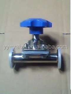 
China (ISO,CE certificate) sanitary stainless steel clamp 316L diaphragm Valve 