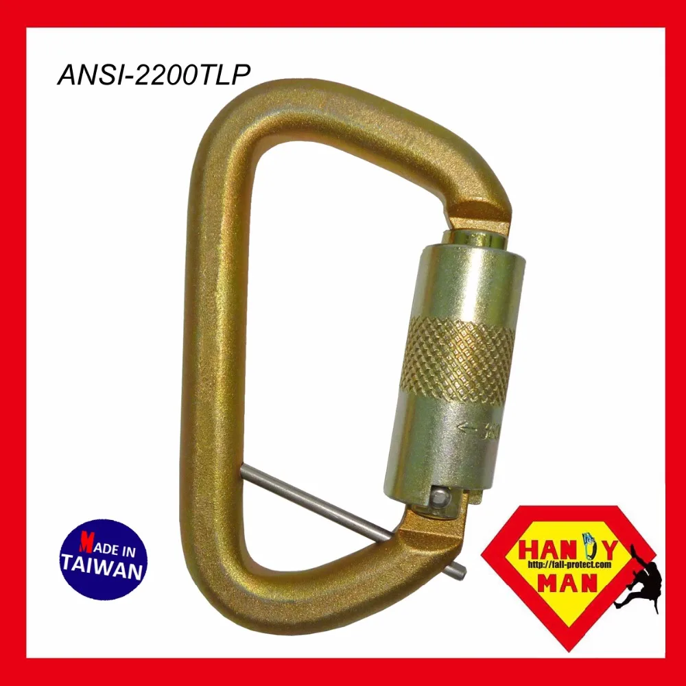 2200SG Square Steel D Screw Gate Opening Cheap Rescue Carabiner
