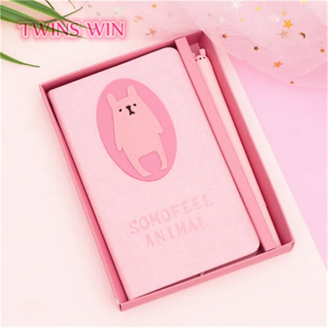 kids school supplies new model gift notebook set kawaii cat stationery set school with pen 149