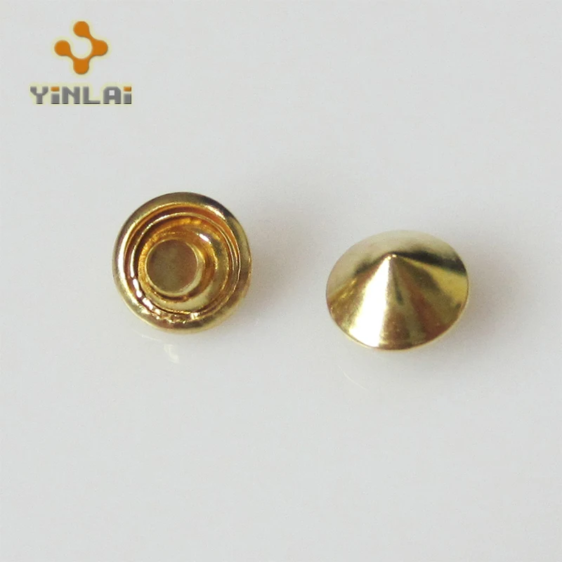 6mm pointed cone metal rivet for leather