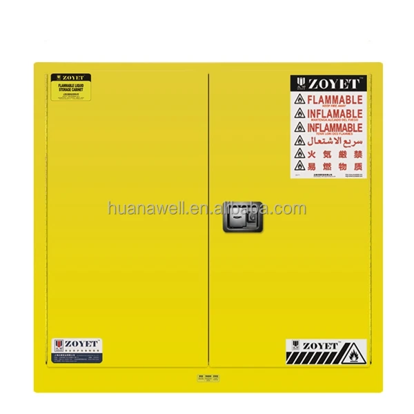 ZOYET CE certification 30 Gallon industrial  Flammable Cabinets Liquid Fuel Storage OSHA & NFPA