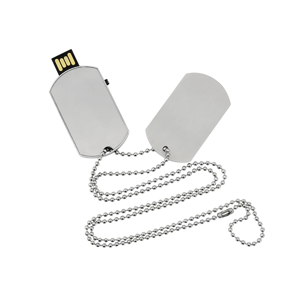 Gitra 1 Dollar  Dog Tag Shape Metal USB Flash Drive  Custom Logo  Army Tag Memory Stick 32GB 8GB 16GB 32GB 64GB 128GB