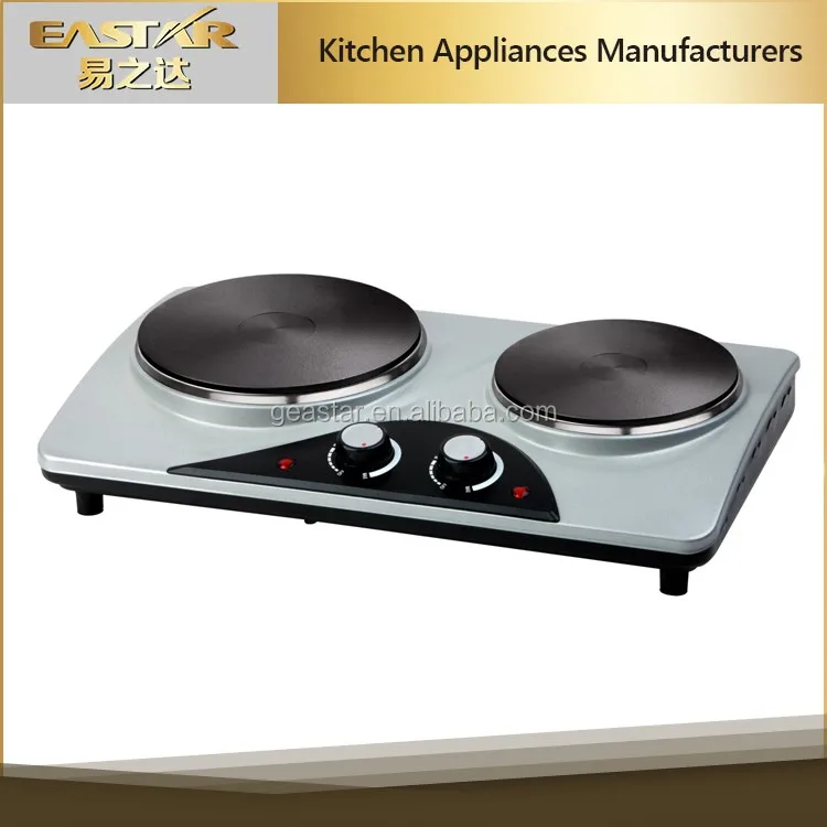 Горячая Распродажа электрическая плита с 2 горелками из твердого чугуна