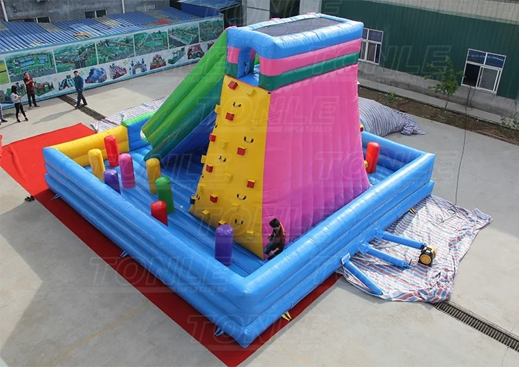 
Commercial garde inflatable rock climbing slide/inflatable dry slide for sale 