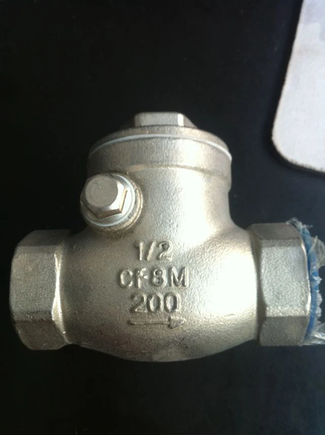 CF8/CF8M SS Threaded Cast Swing Check Valve 1 Piece 200 WOG Full Port