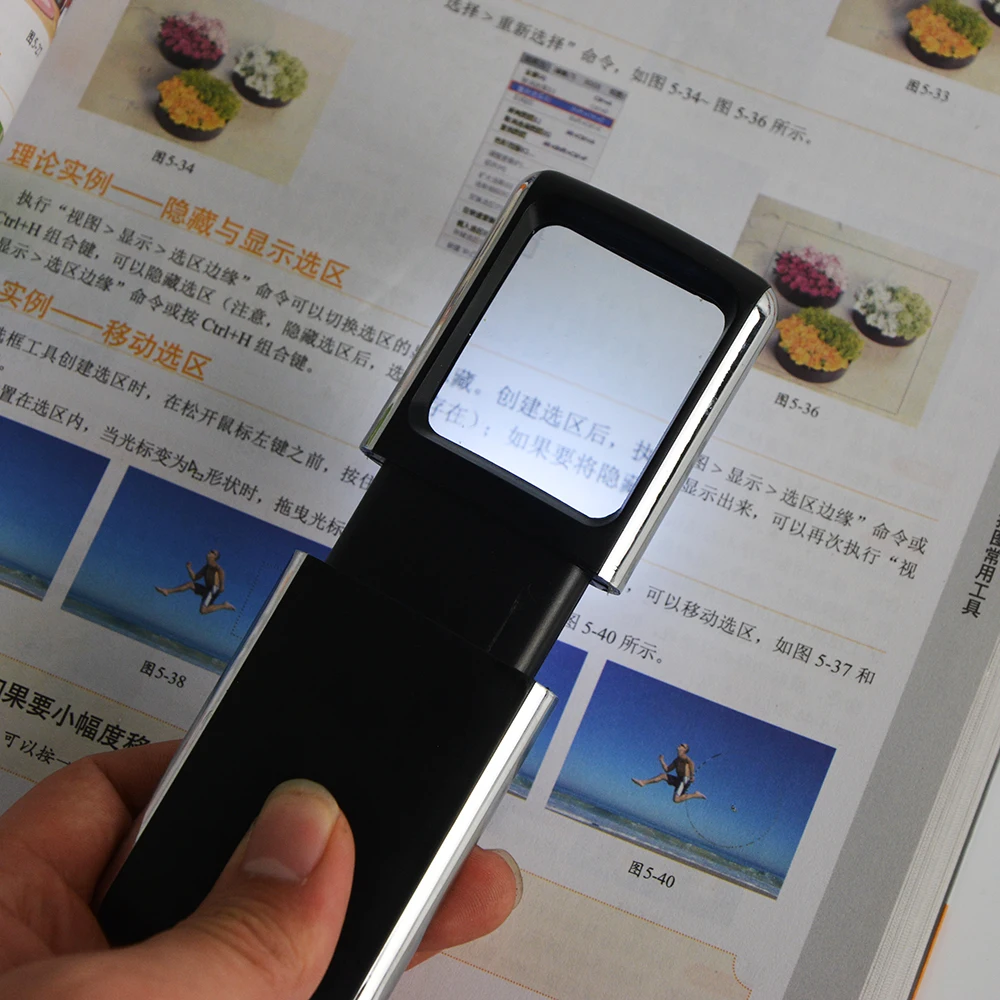 Small Magnifying Glass 3X With Bright Led Light Mini Lightweight Pocket