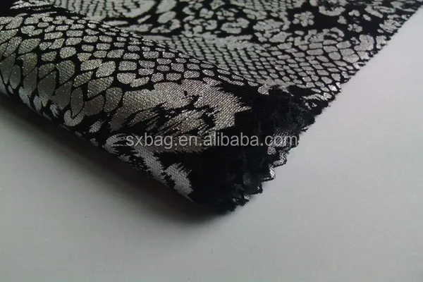Shaoxing Textile Knit Hot Sell 94% Polyester 6% Spandex Scuba Silver Foil Print Fabric