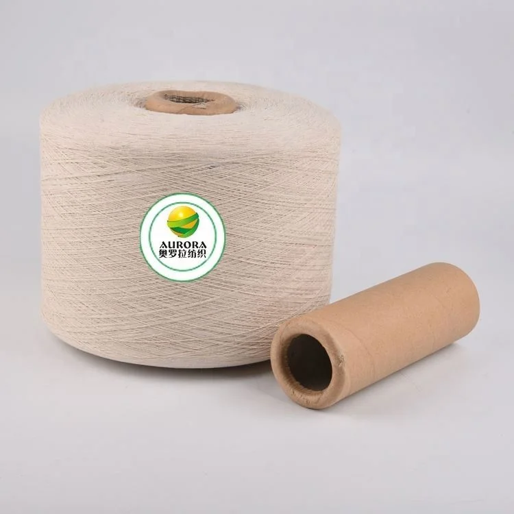 Cheap Black Working Glove Knitting Yarn Cotton Regenerated Blended Yarn Polyester / Cotton Dyed