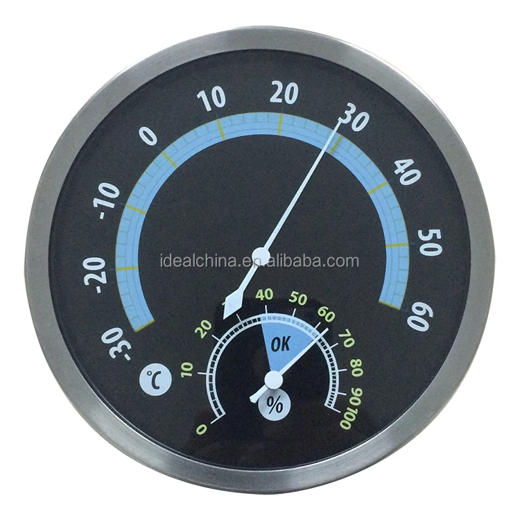 Metal case Sauna Room Thermometer and hygrometer