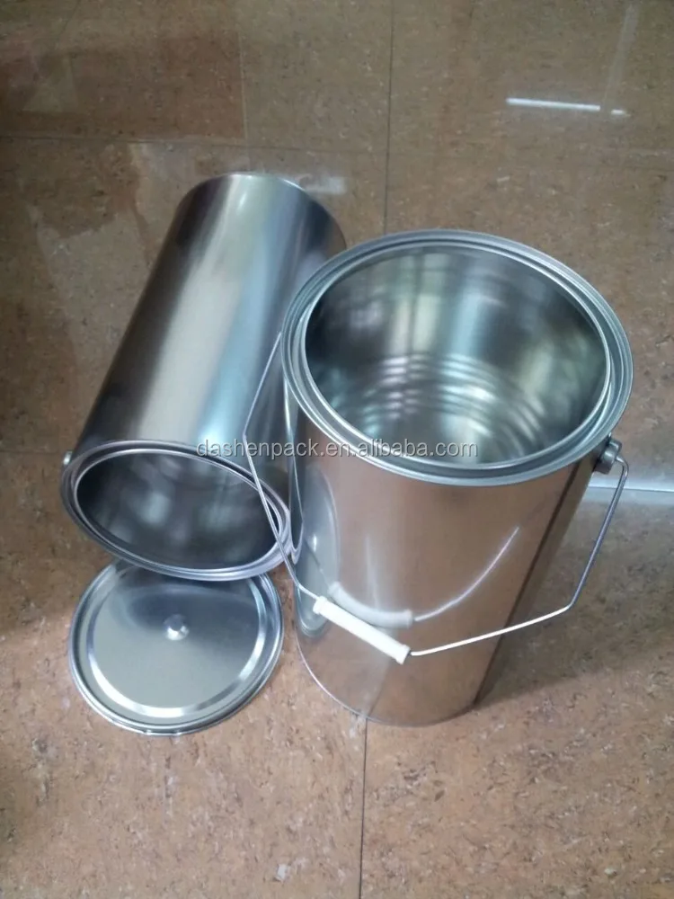 10~11L Tin Metal Paint Bucket Pail round Shape with Handle for Packaging Ink/Coating/Solvent and Other Chemical Products