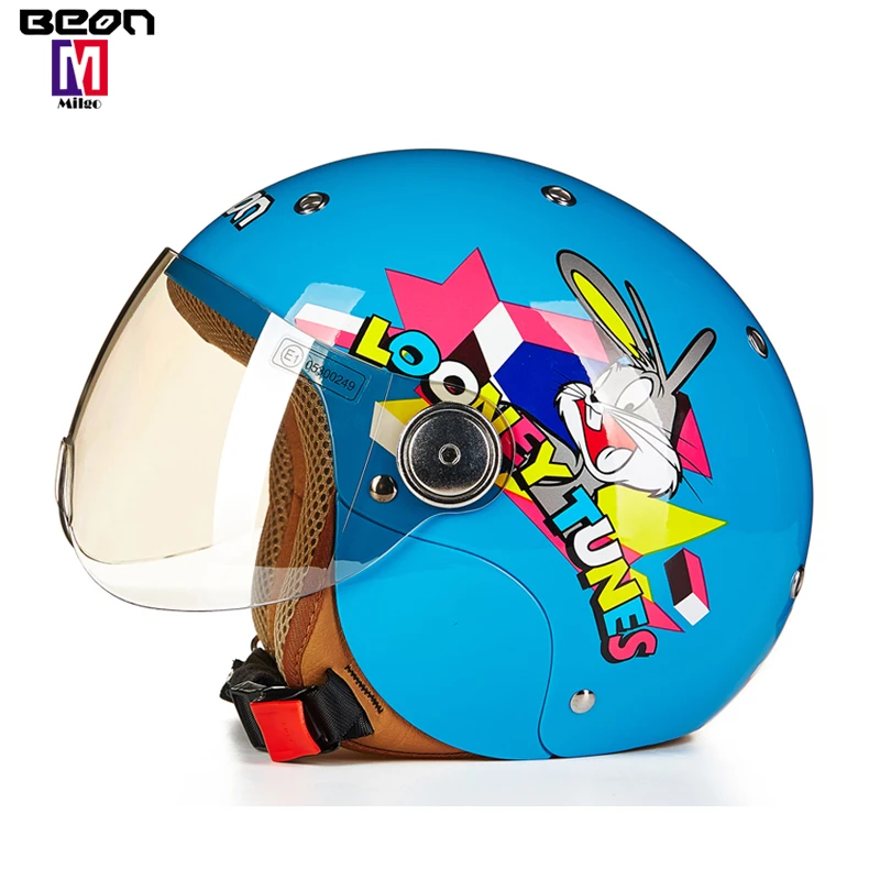 Произведено beon helmets industry 2020 Новый B-103D веселые мелодии синий шлем детский с открытым лицом в Мотоцикл