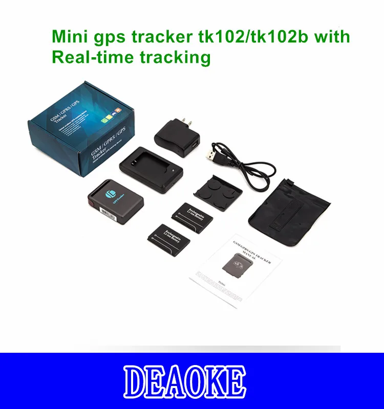 portable mini gps tracker tk102 tracking device with sos/geo-fence TK102B kids/adult tracker