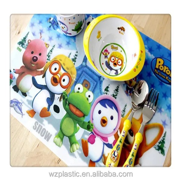 
Full Color Kids PVC table mat /children PVC placemat 