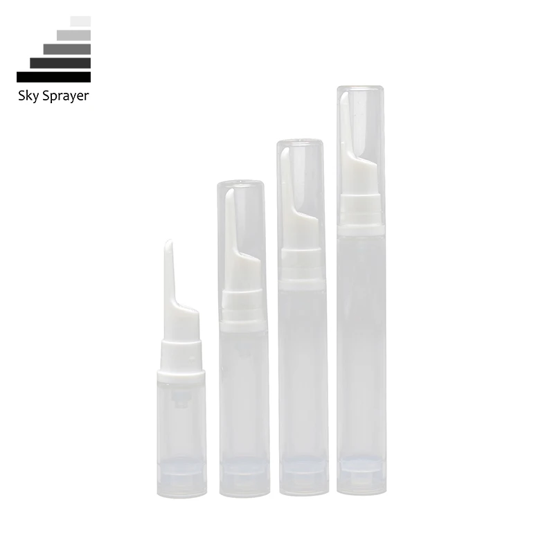 Wholesale 5ml 10ml 12ml 15ml eay cream syringe shaped packaging plastic airless pump bottle