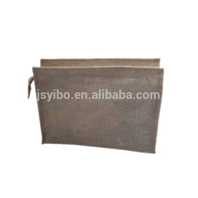 
wholesale eco friendly custom promotional jute cosmetic bag 