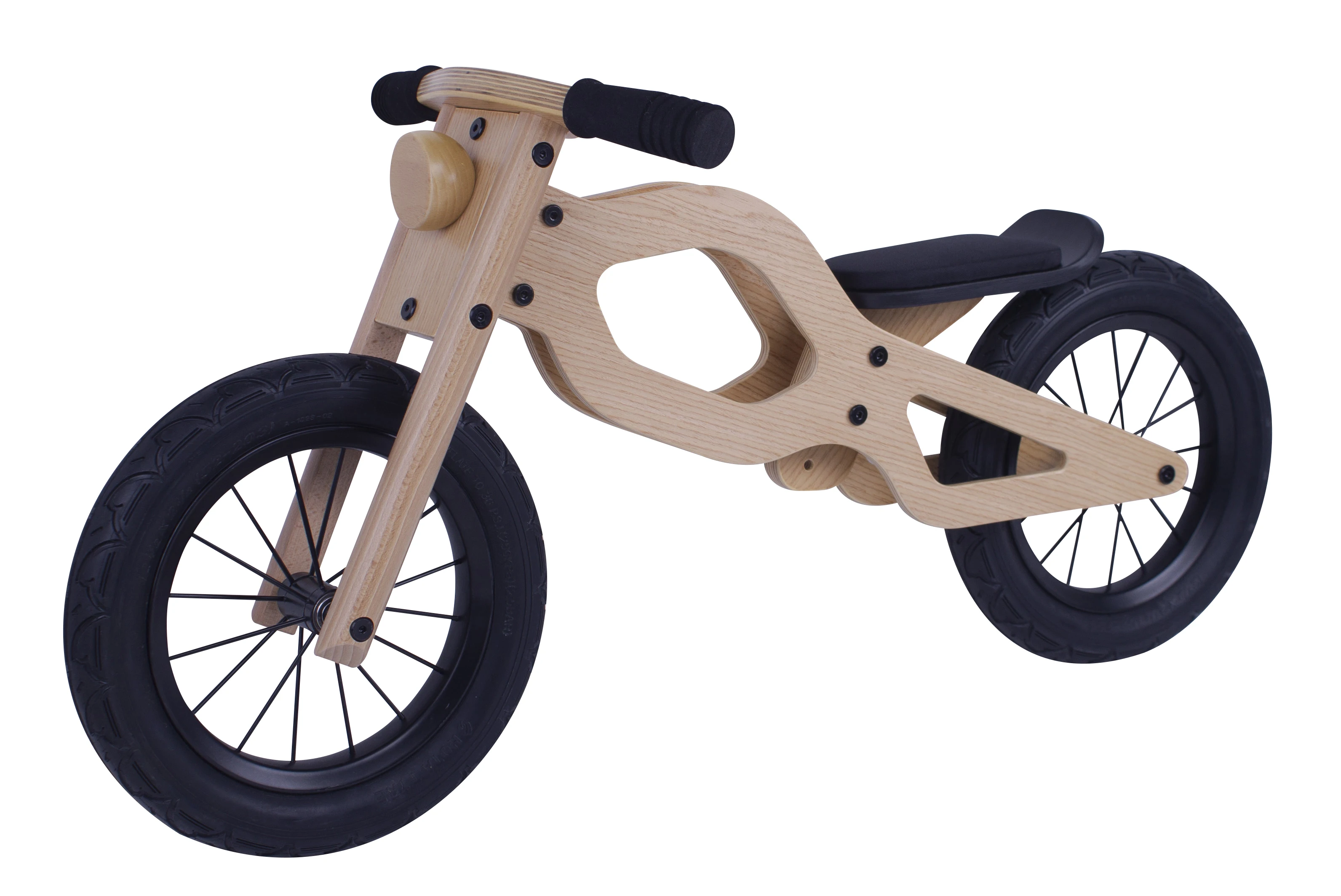 12 Inch Wooden Balance Bike Kids Bicycle Cool Motor Bike Ride on Toy CAR 2 to 4 Years 5 to 7 Years
