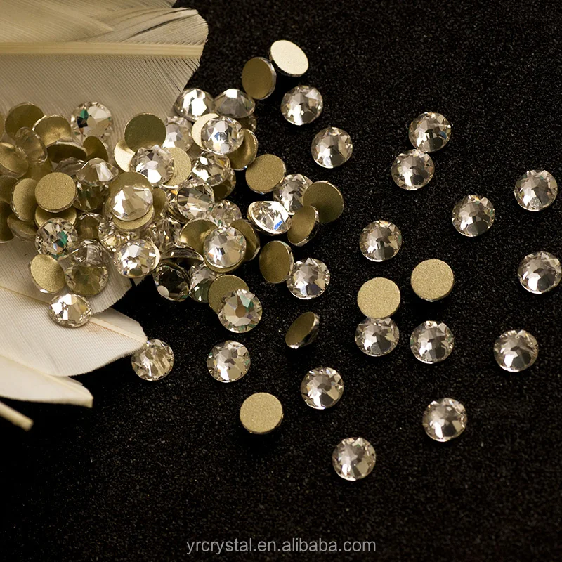 Great 16 cut facets crystal flatback rhinestones for sale loose glass stones for nail art and shoes