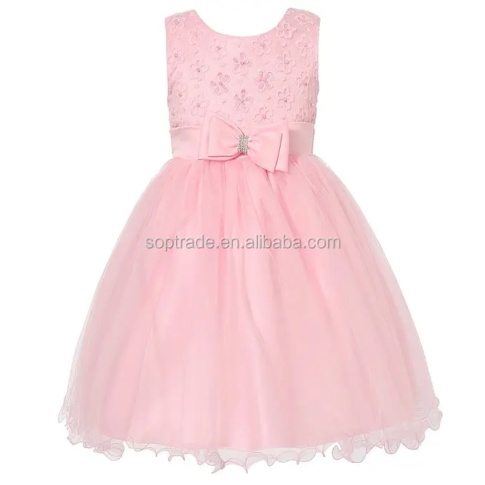Child Formal Dress Design Girls Pink Party Wear Long Dresses For 8 Years Old Girls