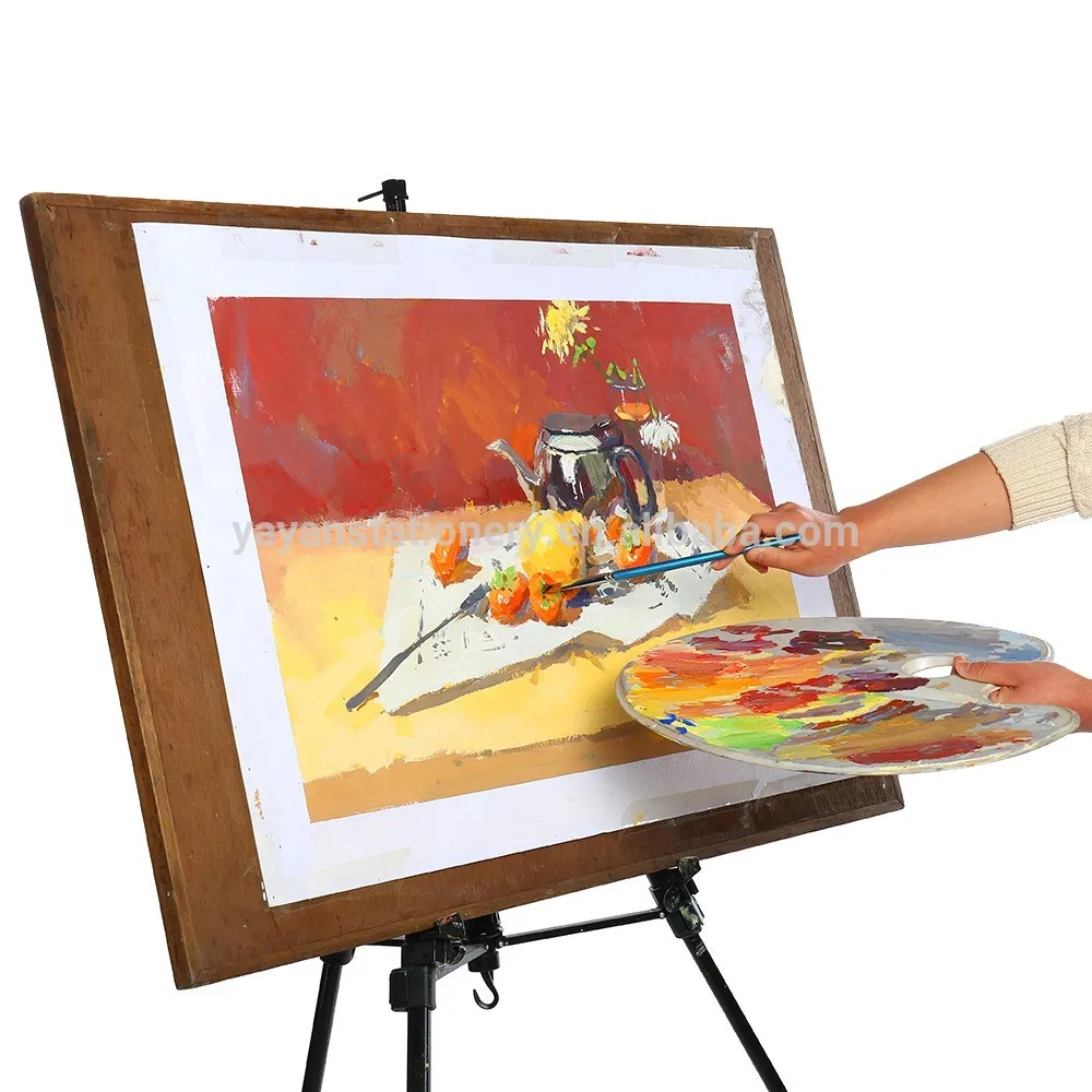 Transparent Synthetic Taklon Hair Wooden Artist Paintbrush Set For Multi Painting