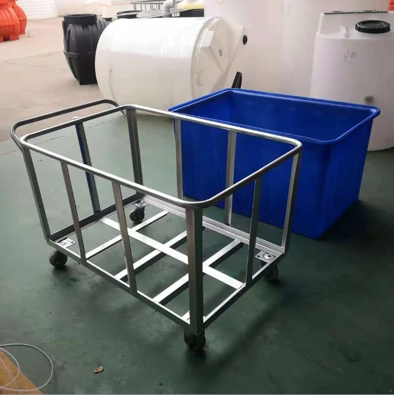 400kg  Economy Blue Plastic Laundry Poly Box Trucks For Heavy Duty Industrial Storing and Transport