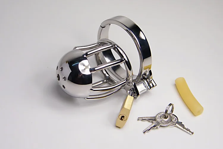 Funny steel short Male cock cage for male bondage sex toy