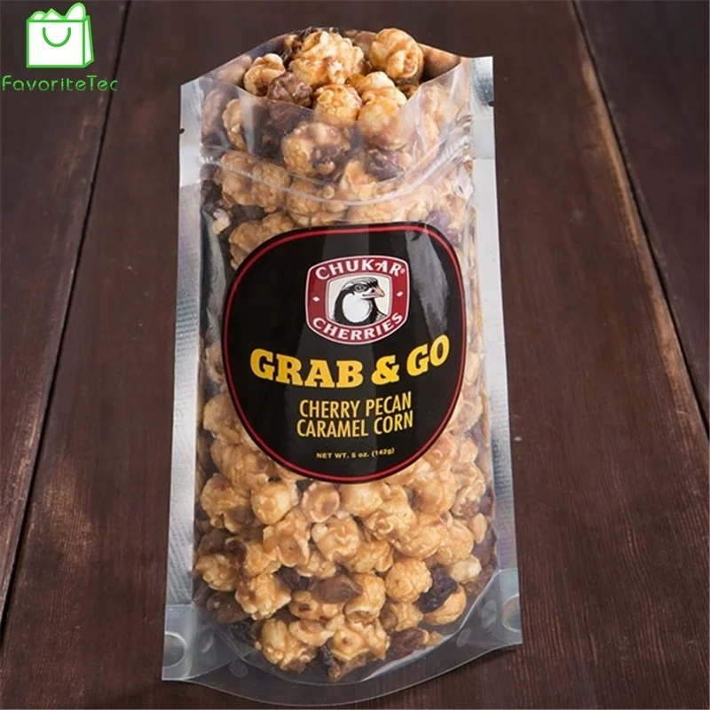 Brilliant Yellow Aluminum Foil Food Grade Popcorn Packaging Zipper Pouch