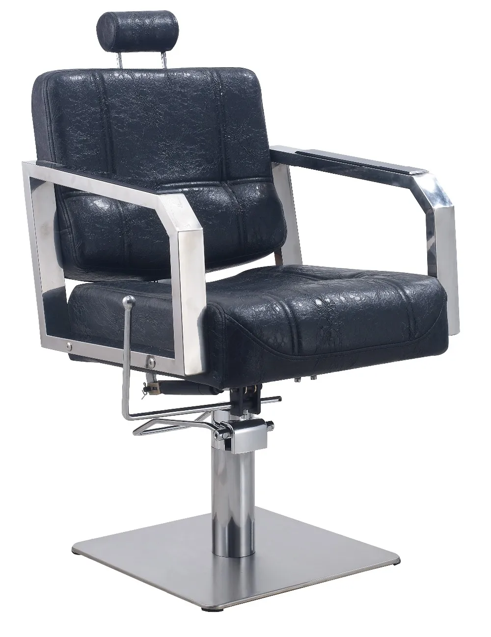 Hydraulic leather reclining barber chair salon beauty styling portable adjustable equipment manufacture direct sale