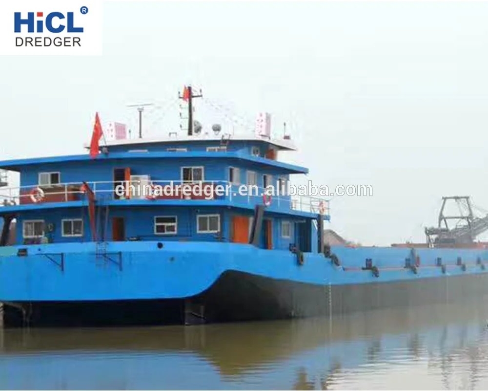 China HICL dredger shipyard 100t  sand carrier barge/sand dredge ship/barge for sale in India (CCS certificate)