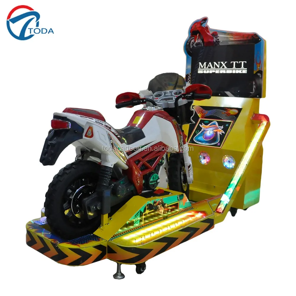 22LCD screen simulator moto machine TT for children racing game machine game machine to play car racing game