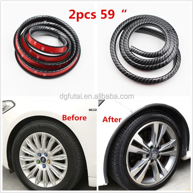 universal fender flare wheel eyebrow protector arch trim lip strip