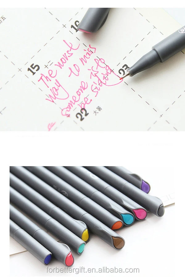 Wholesale Extremely Fine 0.38mm Color Line, Stroke, Fiber Watercolor Pen