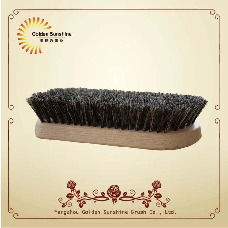 
Hot selling new design wooden horsehair shoe cleaning brush manufactory with FSC certification 